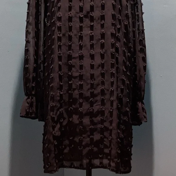 Cori Lane Black Swiss Dot Dress Size Medium - Picture 3 of 13